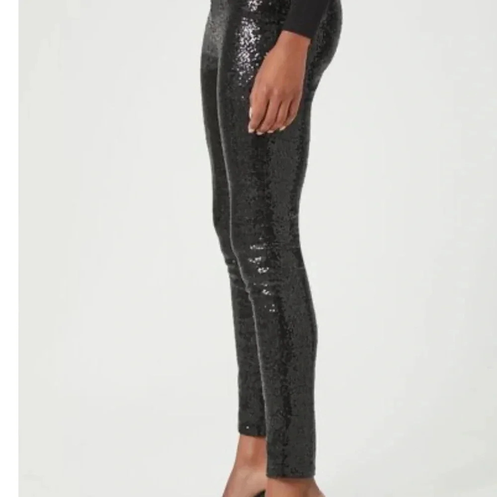 Black sequined pants - BNWT size M - Picture 3 of 10
